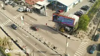 ALONG AHMADU BELLO WAY BY ADEOLA ODEKU JUNCTION, AERIAL DRONE FOOTAGE LAGOS, NIGERIA.
