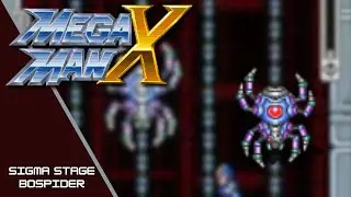 Mega Man X - Sigma Stage Part 1: Battling Bospider (SNES Gameplay)