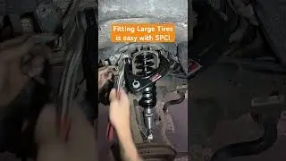 Fitting large tires is EASY with SPC upper control arms! #tundra #liftedtrucks