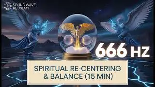 666 Hz Angel Frequency Pure Tone Meditation | Spiritual Re-centering & Balance| 15 Min Sound Alchemy