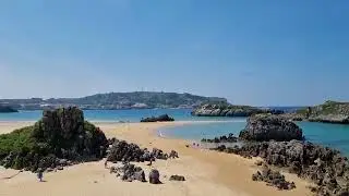 Playa de Ris en Noja, desde la esquina del Pineda.