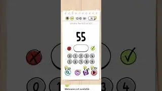 brain test level 181 - what is the 50% if 55