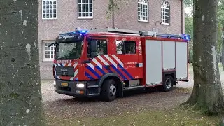 Uitruk brandweer Veenhuizen naar brandmelding