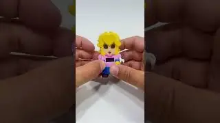 Peach tries Mario Suit #LEGO #viral #legopeach #trand #youtubeshorts #compilation #legopeachmario