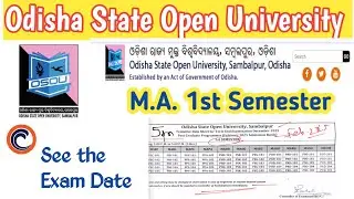OSOU Update !!  M.A. EXAM DATE Sheets || M.A. 1st Semester || February - 2025 A.B. | #pratyushsir