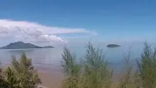 Koh Jum and Phi Phi Islands as shot from Thai-West Resort.