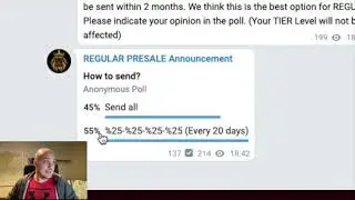 Regular Presale crypto Post ICO token distribution plans? All, or vesting