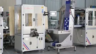 High speed automatic flip lube oil CRC cap foil inserting wadding lining machine