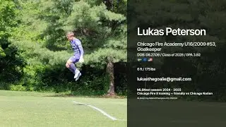 Lukas Peterson HL Reel Chicago Fire Academy MLSNext season 2024-25, second team training + friendly