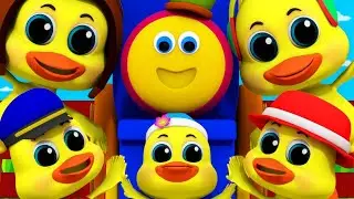Bob the Train Sings Five Little Ducks 🦆🎵 | Nursery Rhymes Adventure for Toddlers
