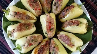 Oua Mak Phed | Stuffed Peppers  | Lao food