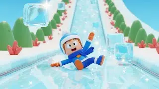 Roblox Naughty Obby Friend Slides Off the Ice ❄️ | Kids Songs & Nursery Rhymes