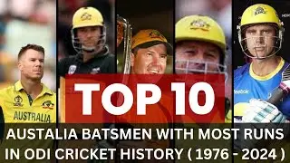 Top 10 Australia Batsmen with Most Runs in ODI Cricket History ( 1972 - 2024 ) | #comparecorner