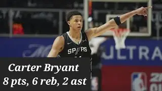 Carter Bryant 8 Pts, 6 Reb, 2 Ast vs Heat ┃2025 NBA Preseason 