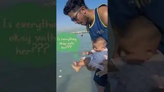 Baby&rsquo;s first trip to beach 🏖️ 🏝️