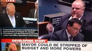 Rob Ford's antics in council chamber. Shameful.