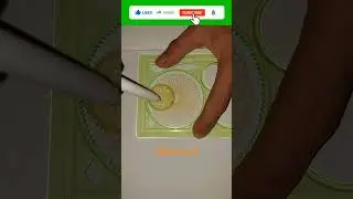 drawing spirograph art in gold and orange colors #shorts #spirograph #viral