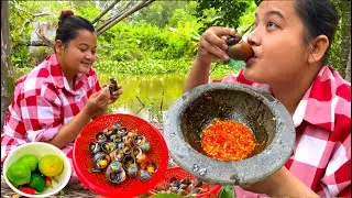 THY DA FIND SNAILS 🐌 / STEAM SNAIL WITH SPICY SAUCE