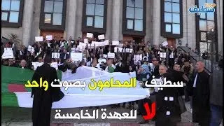 سطيف ، المحامون  بصوت واحد _ لا _ للعهدة الخامسة .