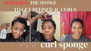 My Short TWA Sponge Routine - Defined Curls for Short 4C Natural Hair