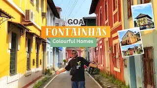 WELCOME TO 5TH VLOG OF GOA || PART 1|| COLOURFUL HOMES IN FONTAINHAS GOA #fontainhas #goa