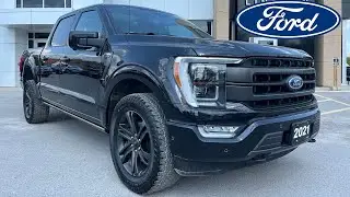 Ford F-150 Lariat 502A 3.5L EcoBoost 2021 года в цвете &laquo;Черный Агат Металлик&raquo; с двухпанельным люком Walk-Around