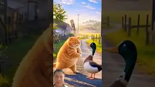Cat is making roast duck #funny #animals #cat #funnycats #welcome #cute #catloversclubai #dongvat