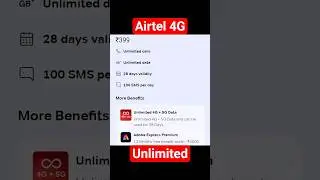 Airtel 4G Unlimited Data Plan 399₹ Details