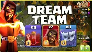 TOO STRONG!! YETI Super WIZARD With SKELETON SPELL - TH15 ATTACK strategy