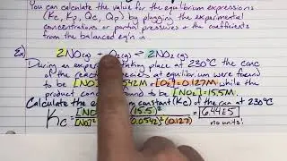 AP Chemistry, Раздел 7.4. Расчет констант равновесия.