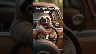 Sloth Driving #music #automobile #ai #grwm #asmr