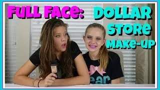 FULL FACE CHALLENGE: DOLLAR TREE MAKE-UP || Taylor & Vanessa