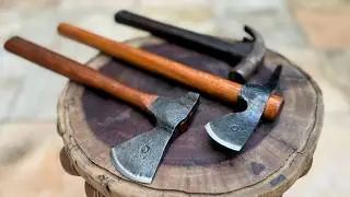 Forjando uma MACHADINHA TOMAHAWK de um MARTELO DE UNHA VELHO!