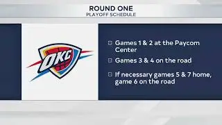 Oklahoma City Thunder unveils playoff schedule