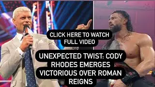 Unexpected Twist: Cody Rhodes Emerges Victorious Over Roman Reigns #romanreigns #codyrhodes #wweraw