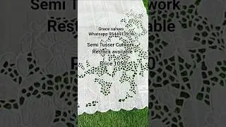 Semi Tusser Cutwork sarees