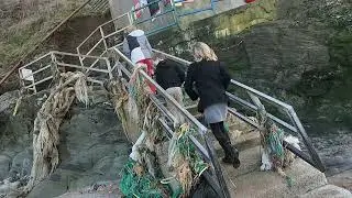 The fishing industry&rsquo;s discard festooned on a UK beach.