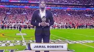 JAMAL ROBERTS: NATIONAL ANTHEM: MIAMI HURRICANES VS. INDIANA HOOSIERS: CFP NATIONAL CHAMPIONSHIP: JA