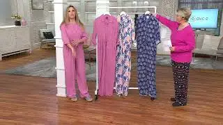 MUK LUKS Dream Weave Long-Sleeve Jumpsuit on QVC