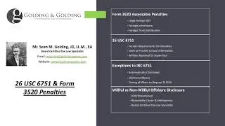 IRC 6751 and IRS Form 3520 Penalty Abatement
