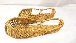 Vintage Hemp Straw Slippers Mituri Flip Flop Sandals