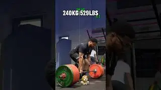 WK2 D4 - SBD - 240KG x 2** #shortsviral #powerlift #power #deadlift