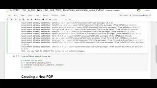 PDF | Creation & Conversion to plain text and Docx file using Python #pdf