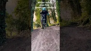 Winter riding + first small one hander #mtb #music #rap #onehander #amtb #mtbfun # #mtbkids