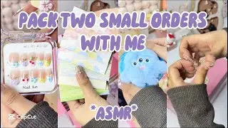 PACK TWO SMALL ORDERS WITH ME 😻💜|| small business || nails art || nails ASMR || asmr