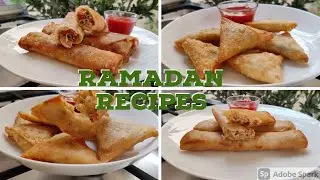 Ramadan Freezer Prep#2 -2 Samosas & 2 Spring Rolls Recipes by Cooking wth Asifa