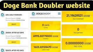 Doge Doubler website Today// 5500% After 60 Days 🔥 My Active Deposit 21 Doge Coin// Trusted site 💯%