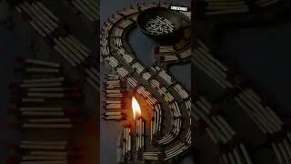 Thousands of Matchsticks Burn in Epic:#CinematicFire #fireart #FireDomino #chainreaction #youtube