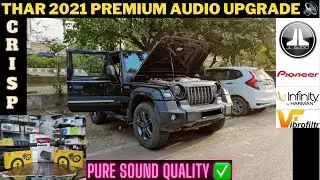 THAR 2021 Modified with PREMIUM SQ Audio Upgrade 🔊✅| JL Audio 💯| Thar Accessories | CAR MAN INDIA