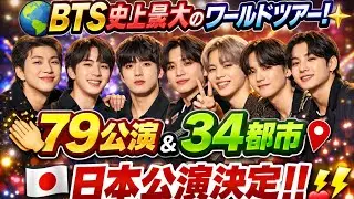 🌏BTS史上最大のワールドツアー✨79公演・34都市巡る！日本公演も決定🇯🇵.                   #bts #japan #japanese #korea #v #jimin  